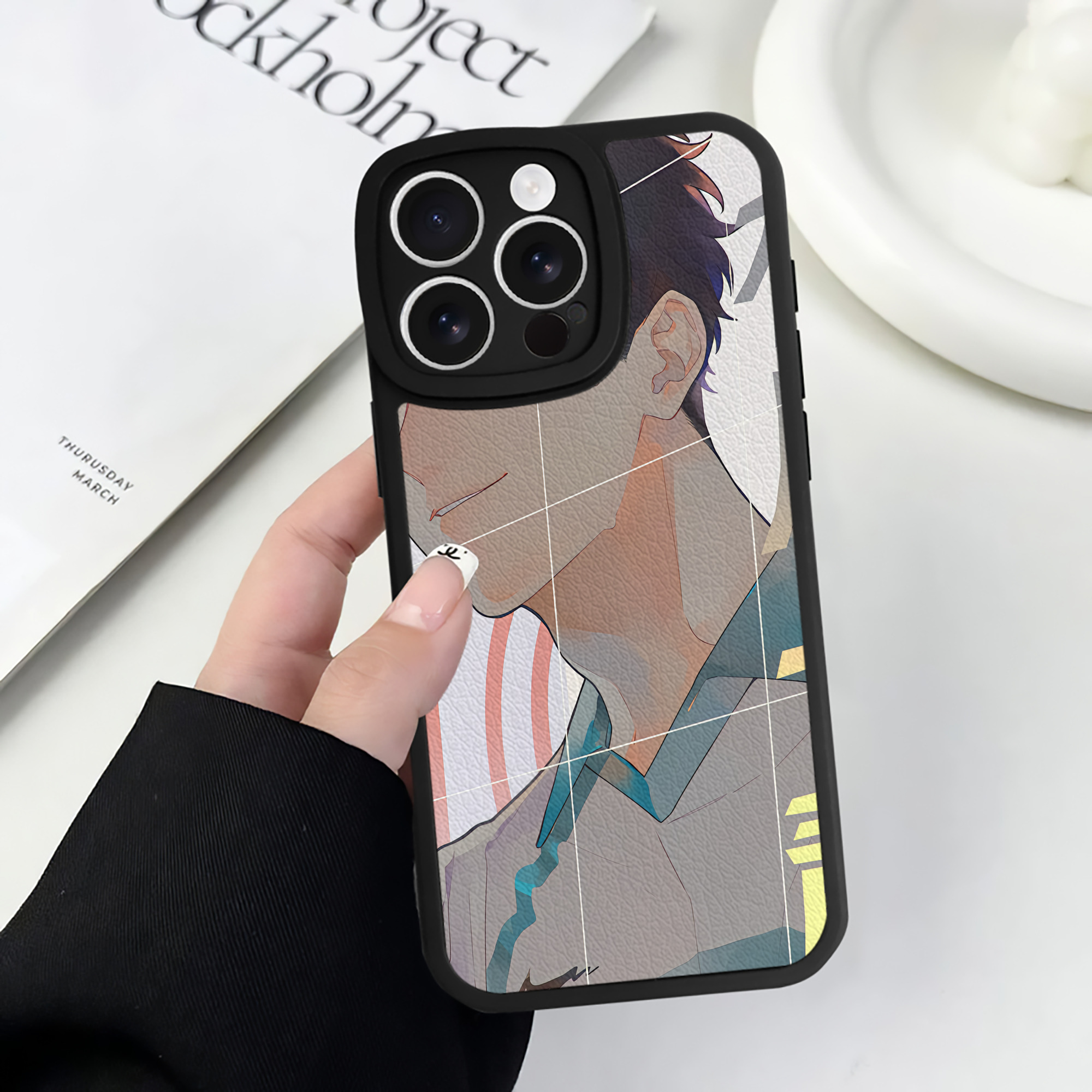 （画像用） ハイキュー!! Haikyu!! 【iPhone 16シリーズ対応】シリコンスマホケース（レザー調） 材質：シリコン